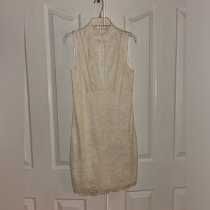 Elegant Cream Lace Dress